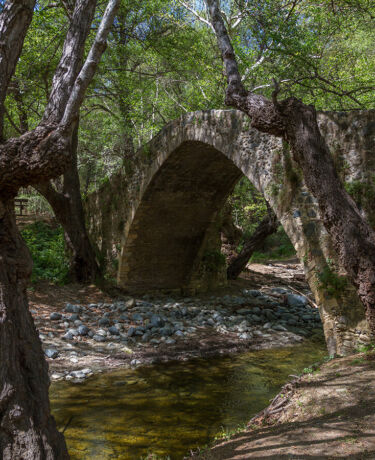 Tzielefos Bridge in the Troodos mountains in Cyprus
