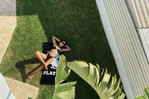 Althea Kalamies Villas Protaras guest sunbathing