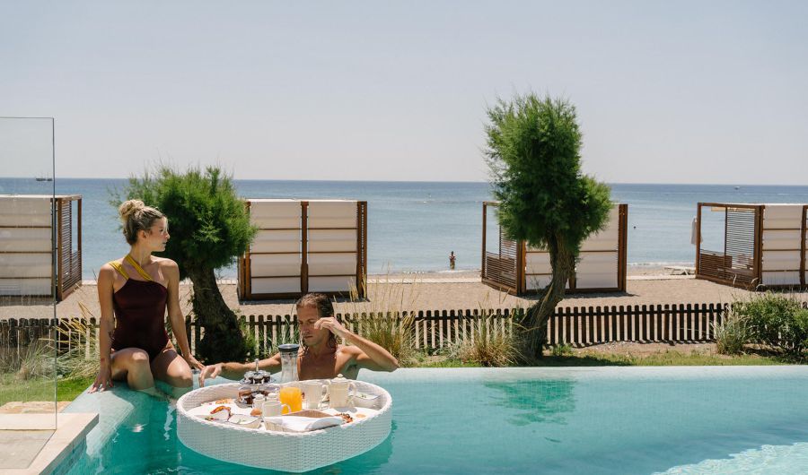 Amada Villas in Rhodes Greece pool snacks
