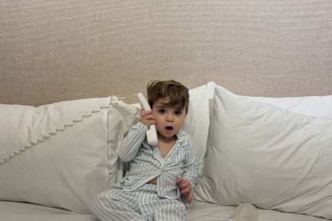 Chris Le Mare Villas Protaras child on the bed