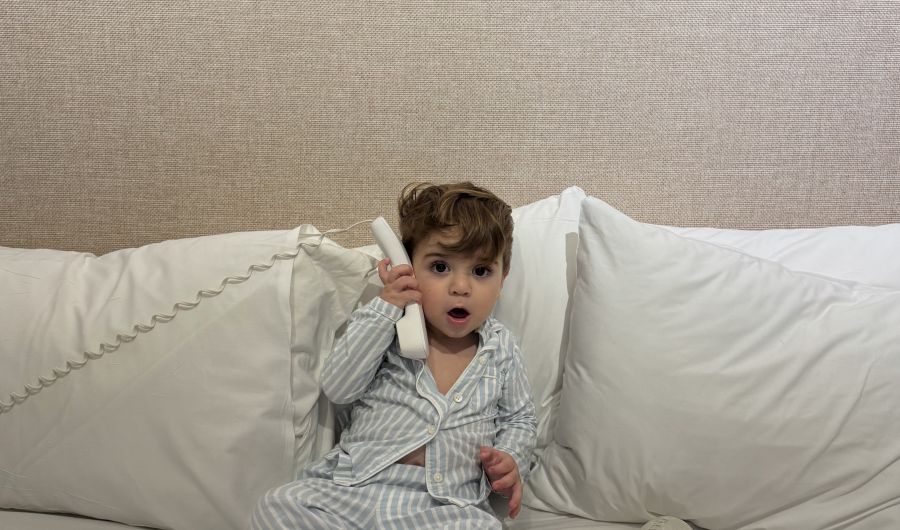 Chris Le Mare Villas Protaras child on the bed