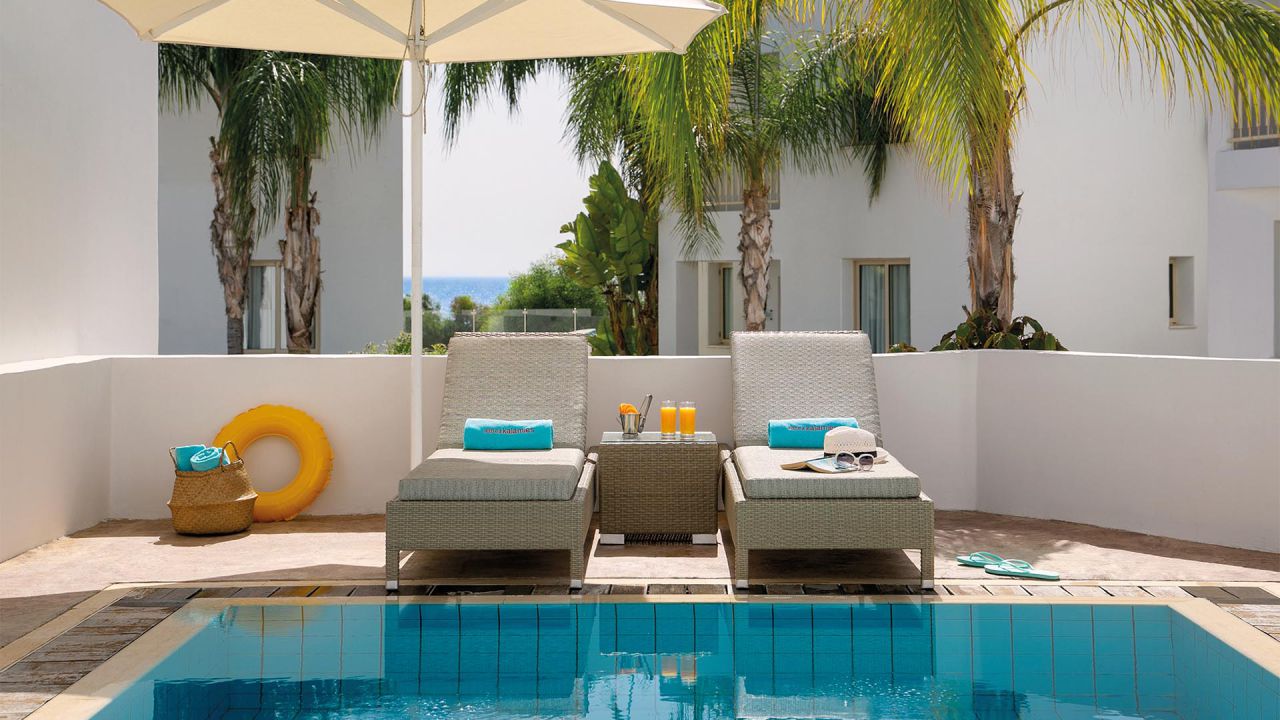 Althea Kalamies Luxury Villa Pool with Sunbeds