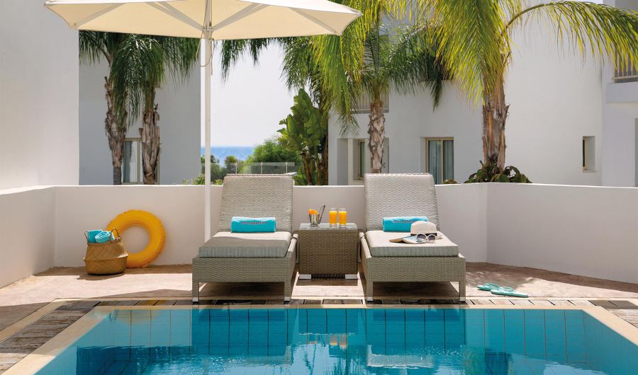 Althea Kalamies Luxury Villa Pool with Sunbeds