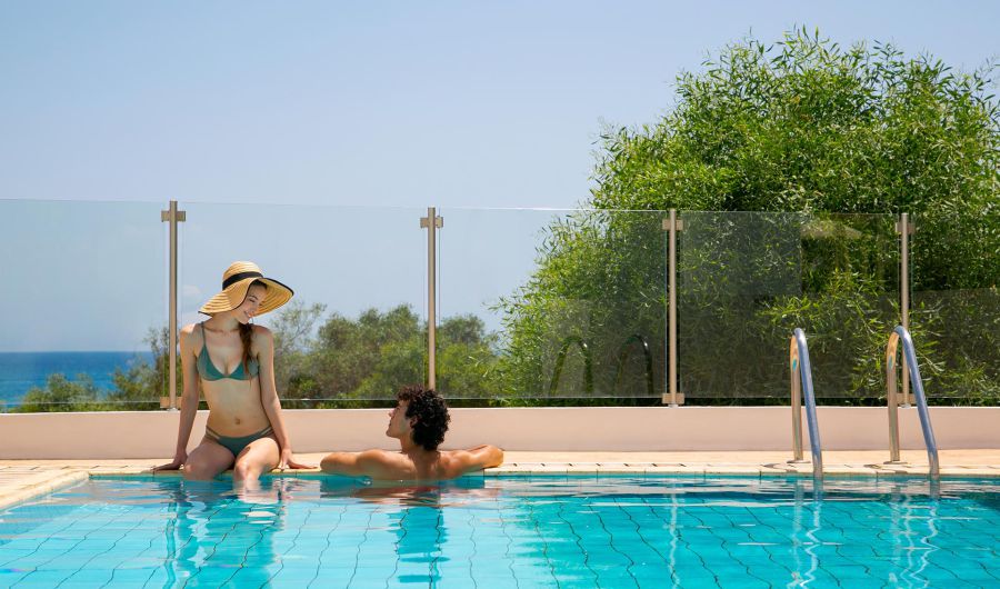 Althea Kalamies Luxury Villa Protaras Couple in Pool