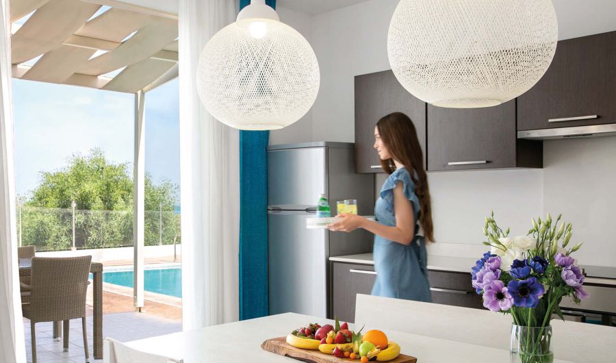 Althea Kalamies Luxury Villa Kitchen with Food