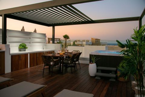 Chris Le Mare Gold Villa in Protaras terrace with jacuzzi