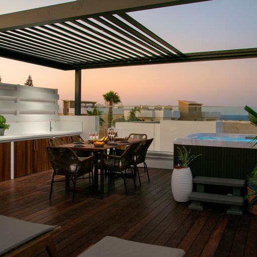 Chris Le Mare Gold Villa in Protaras terrace with jacuzzi