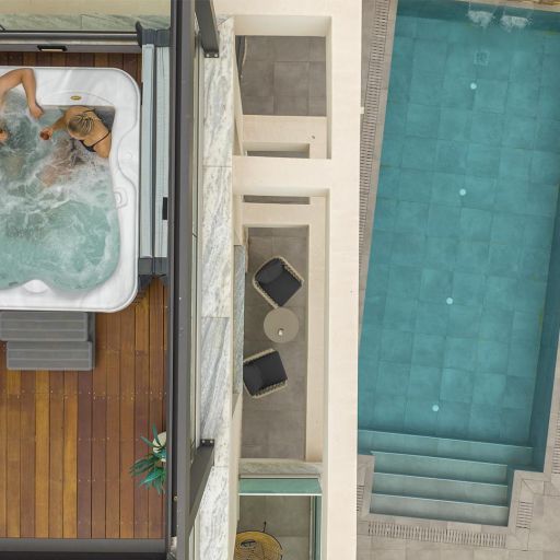 Chris Le Mare Gold Villa in Protaras terrace with jacuzzi and ground floor pool
