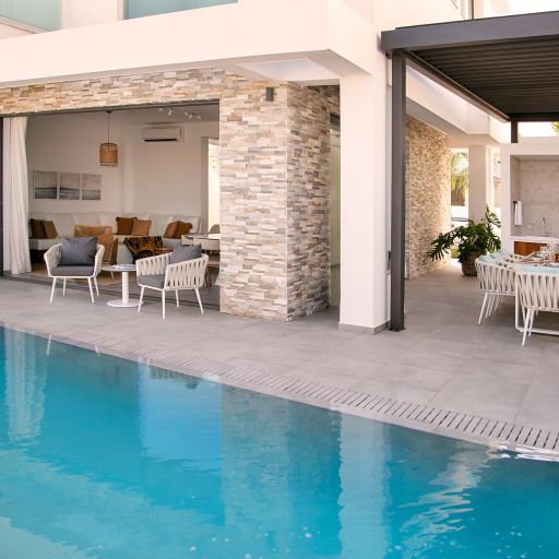Chris Le Mare Gold Villa in Protaras exterior and pool