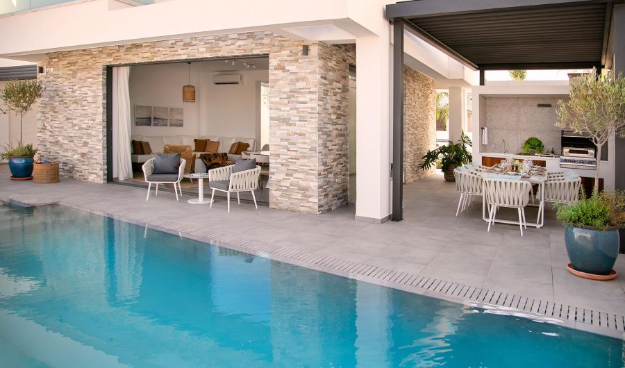 Chris Le Mare Gold Villa in Protaras exterior and pool