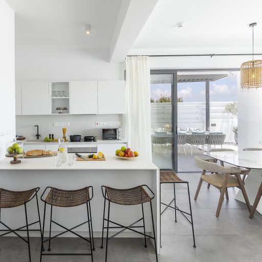 Chris Le Mare Gold Villa in Protaras living room and kitchen