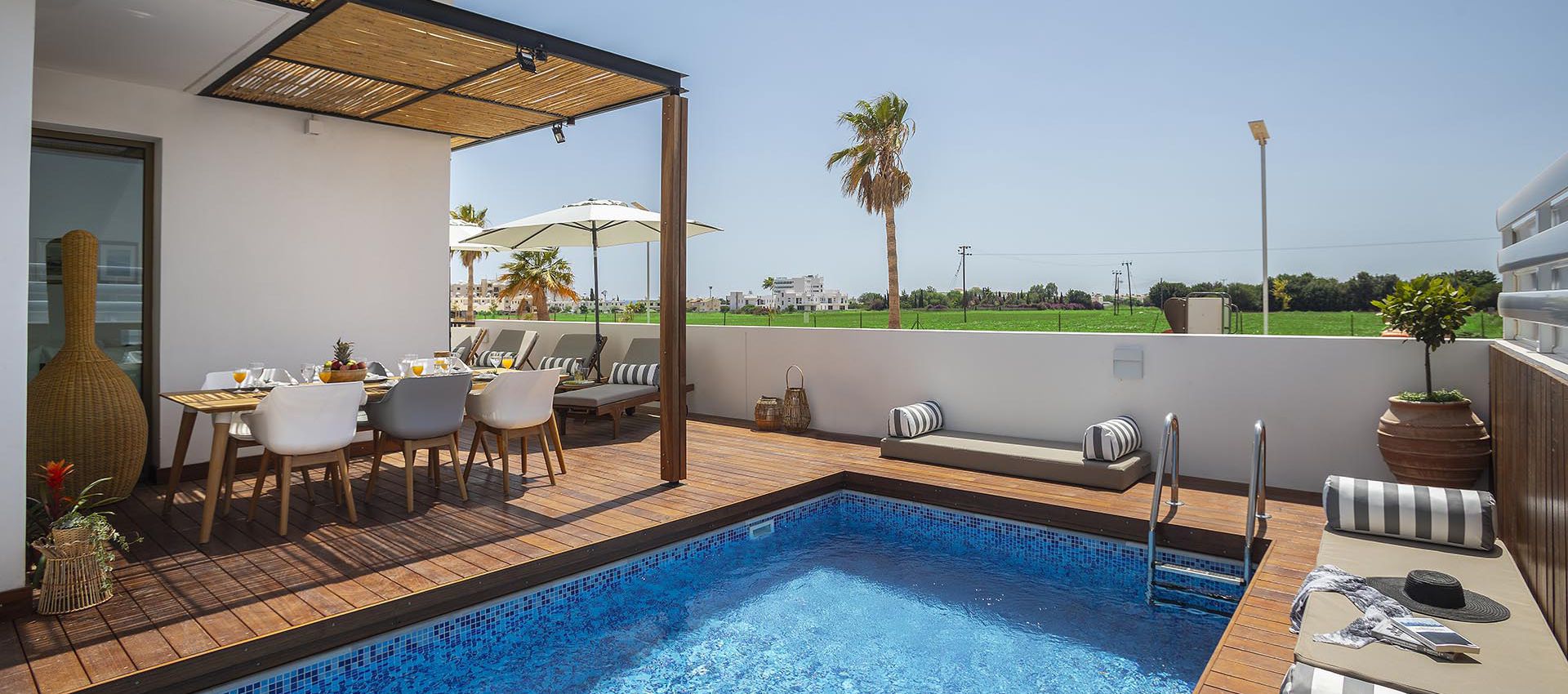 Protaras Chris Le Mare Luxury villa outdoor pool view