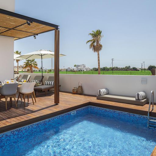 Protaras Chris Le Mare Luxury villa outdoor pool view