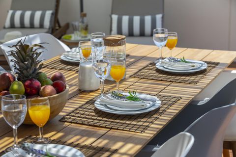 Protaras Chris Le Mare Luxury villa outdoor breakfast