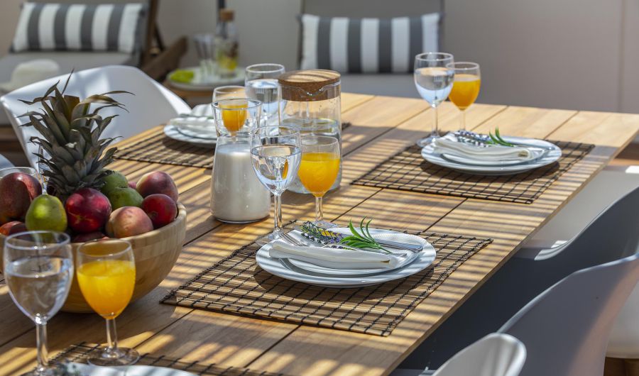 Protaras Chris Le Mare Luxury villa outdoor breakfast