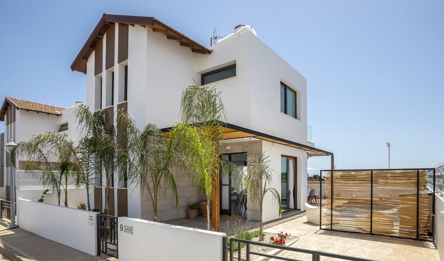 Protaras Chris Le Mare Luxury villa outdoor entrance