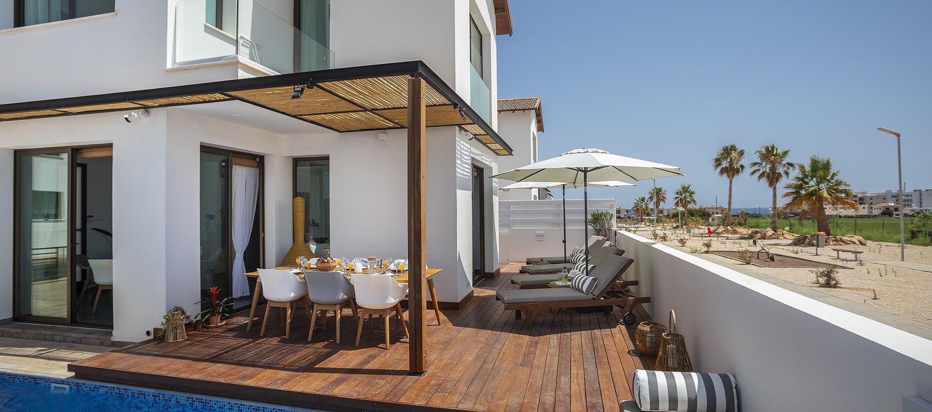 Protaras Chris Le Mare Luxury villa outdoor pool view