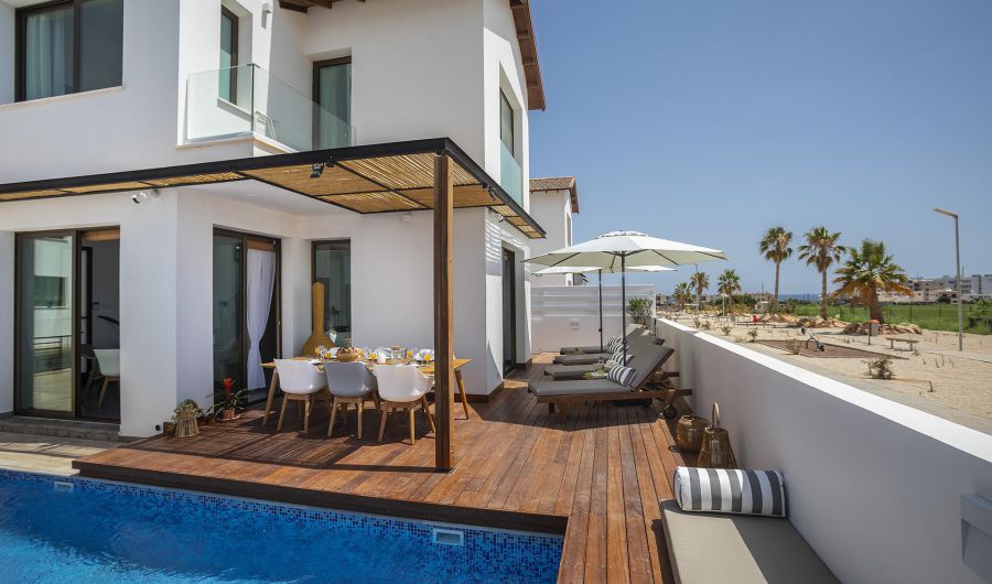 Protaras Chris Le Mare Luxury villa outdoor pool view