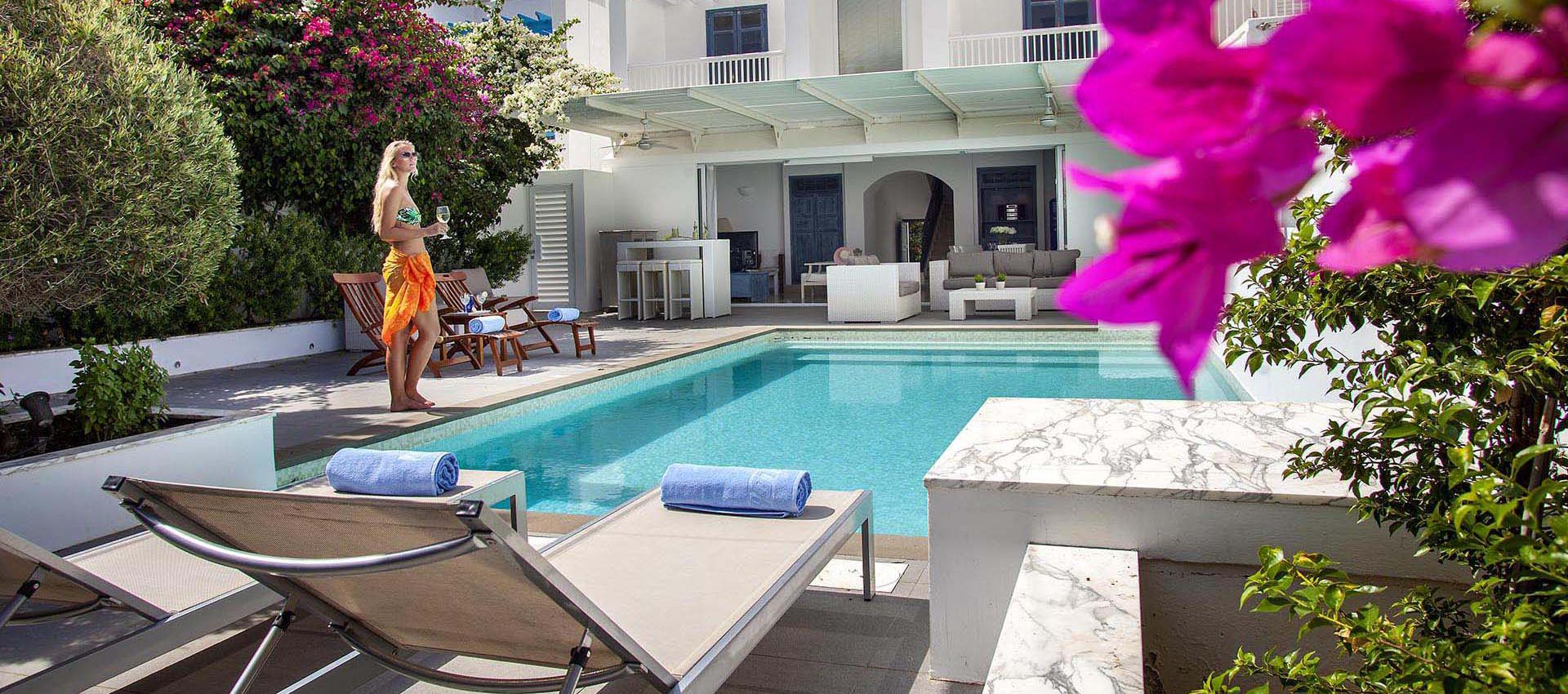 Nausicaa Villas Protaras exterior pool with sunbeds