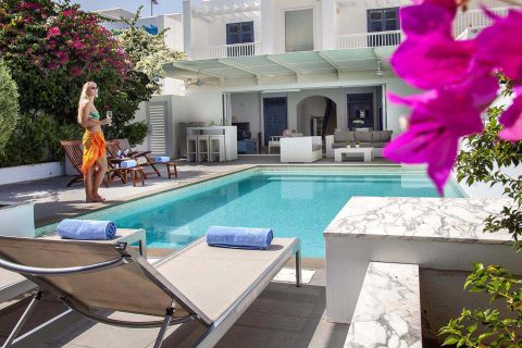 Nausicaa Villas Protaras exterior pool with sunbeds