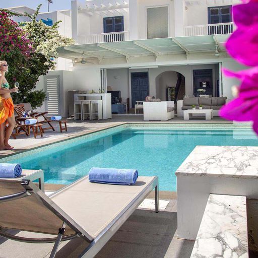 Nausicaa Villas Protaras exterior pool with sunbeds