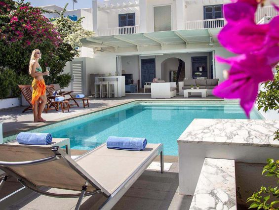 Nausicaa Villas Protaras exterior pool with sunbeds