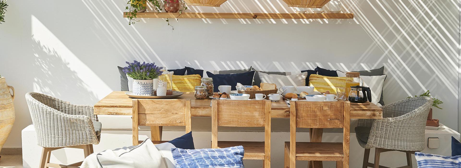 Nausicaa Villas Protaras exterior dining table