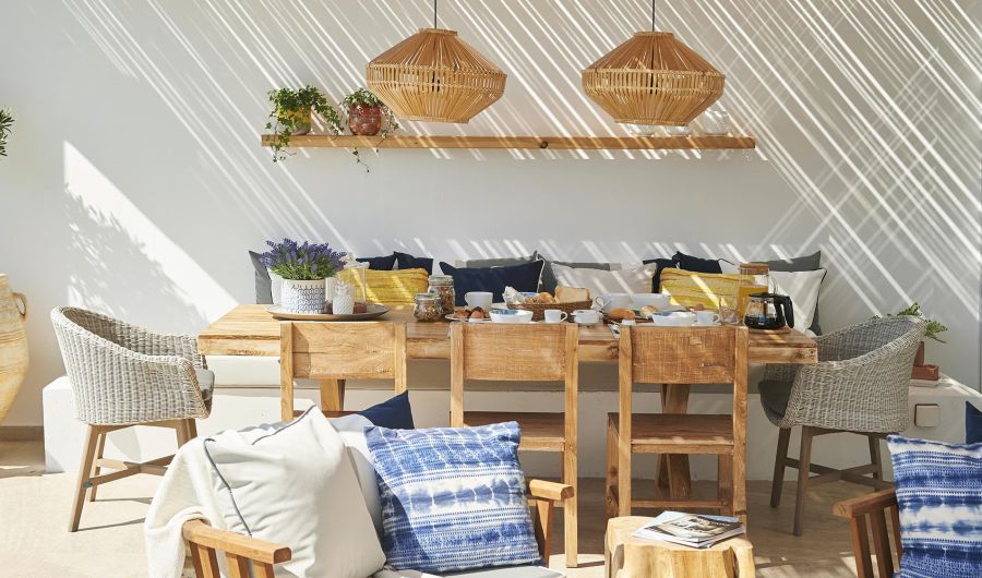Nausicaa Villas Protaras exterior dining table