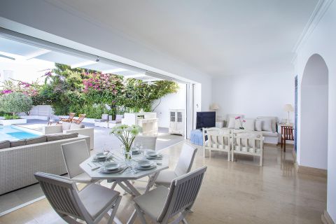 Nausicaa Villas Protaras living room with pool view