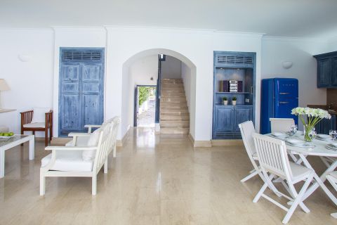 Nausicaa Villas Protaras kitchen living room and staircase