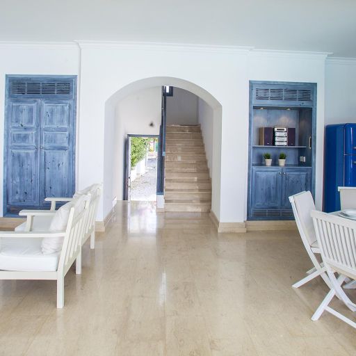 Nausicaa Villas Protaras kitchen living room and staircase