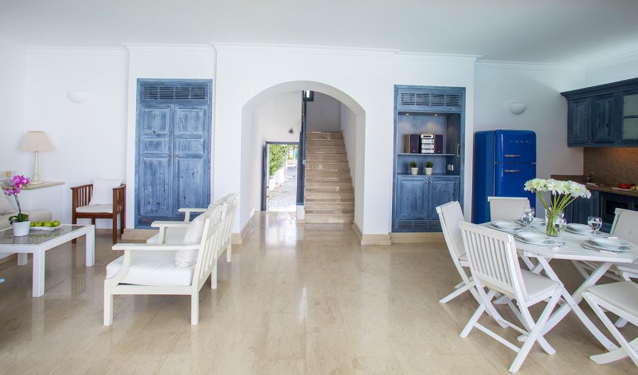 Nausicaa Villas Protaras kitchen living room and staircase
