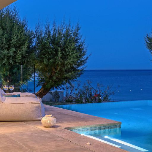 Amada Villas in Rhodes Greece exterior pool and sea view