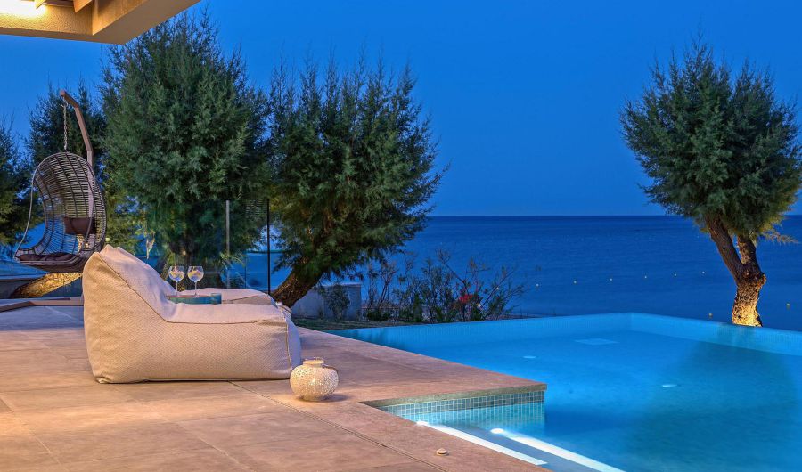 Amada Villas in Rhodes Greece exterior pool and sea view