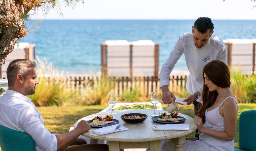 Amada Villas in Rhodes Greece exterior table dining