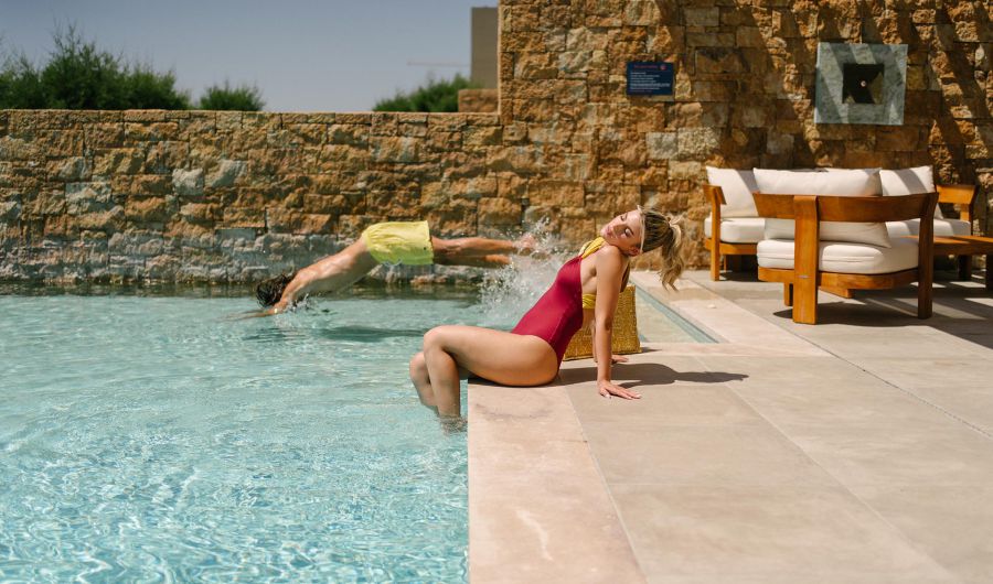 Amada Villas in Rhodes Greece exterior couple by the pool