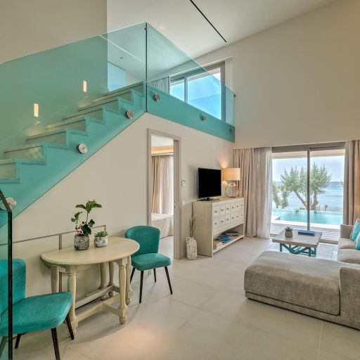 Amada Villas in Rhodes Greece interior living room