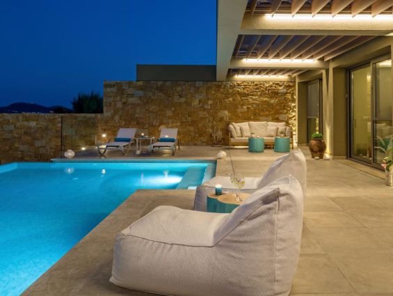 Amada Villas in Rhodes Greece exterior side pool view