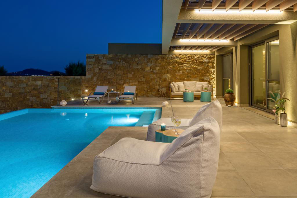 Amada Villas in Rhodes Greece exterior side pool view