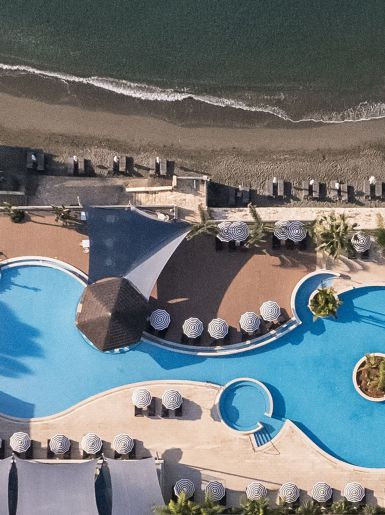 Royal Apollonia pool aerial view