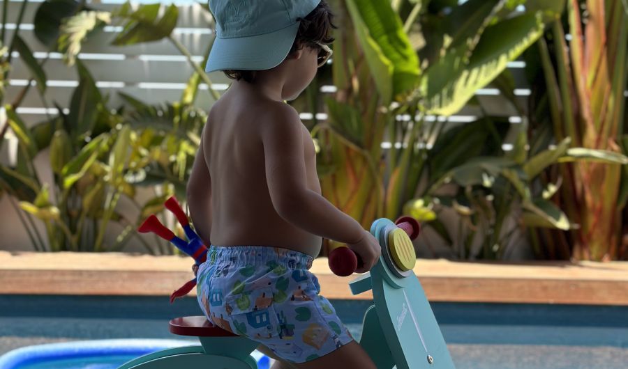 Lora Pearl Villa Protaras child playing by the pool