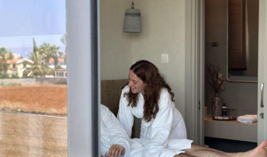 Lora Pearl Villa Protaras Guests relaxing by the bed