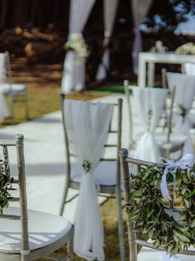 Imperial Island Wedding set up at the garden