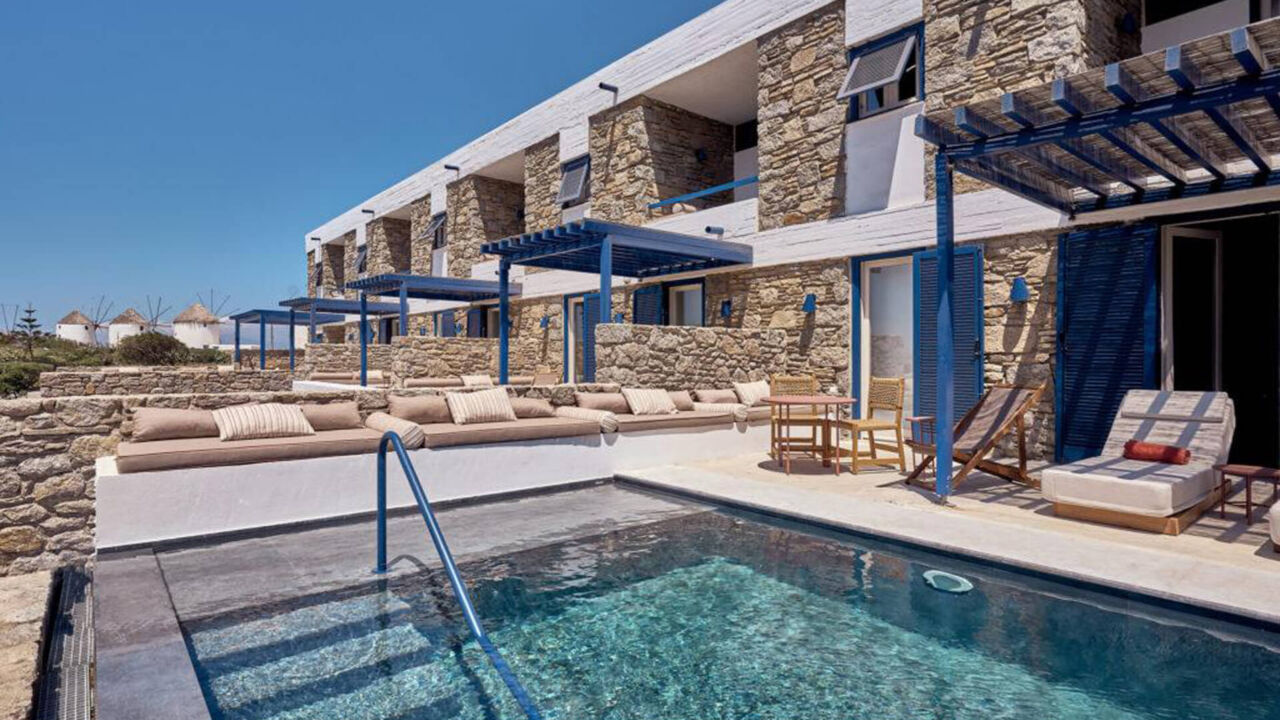 Mykonos Theoxenia terrace with private pool