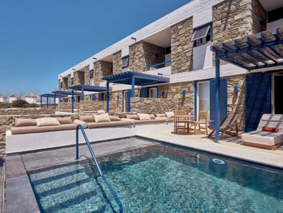 Mykonos Theoxenia terrace with private pool
