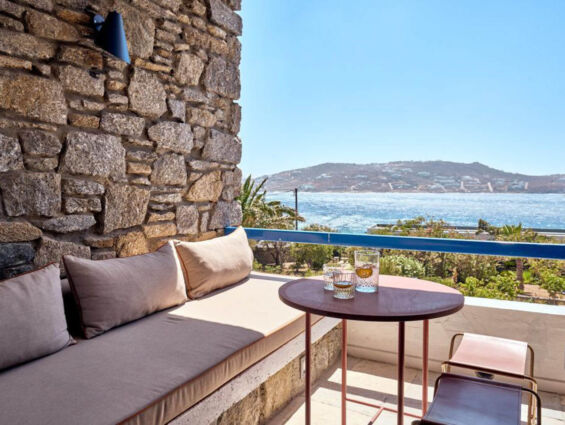 Mykonos Theoxenia room balcony with sea view