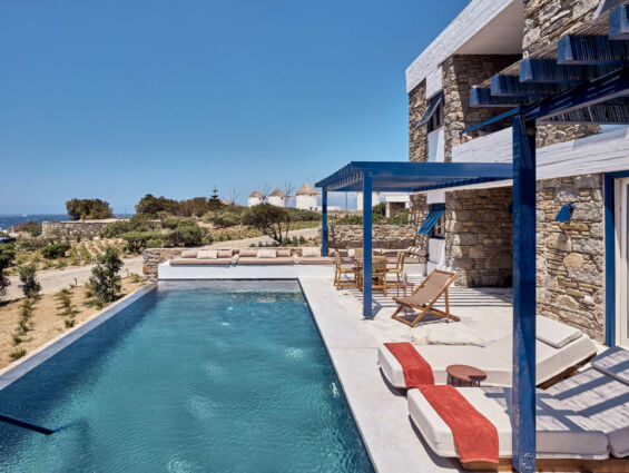 Mykonos Theoxenia room terrace with private pool