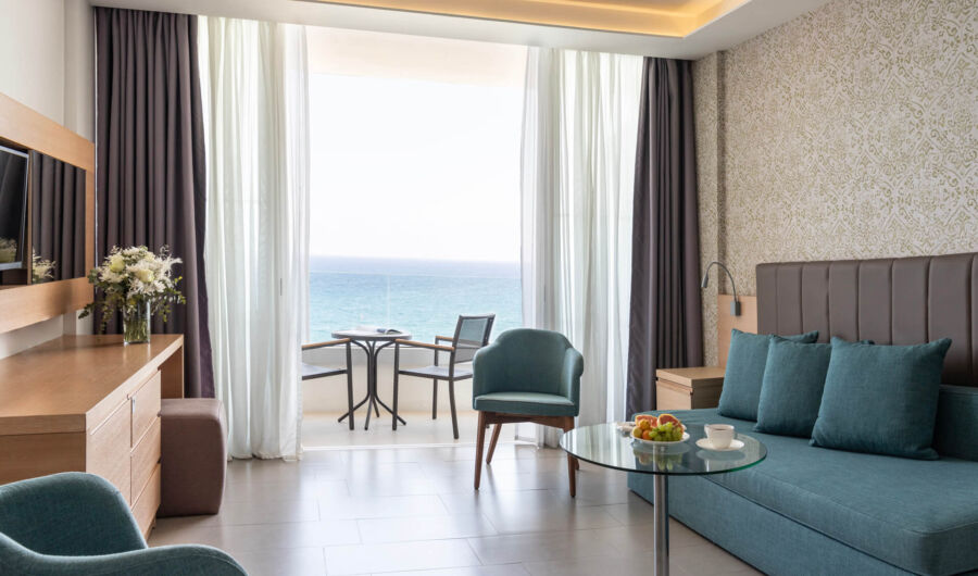 Royal Apollonia Executive suite sitting area and balcony