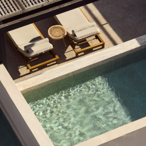 Pool and Sunbeds at Asterion Suites