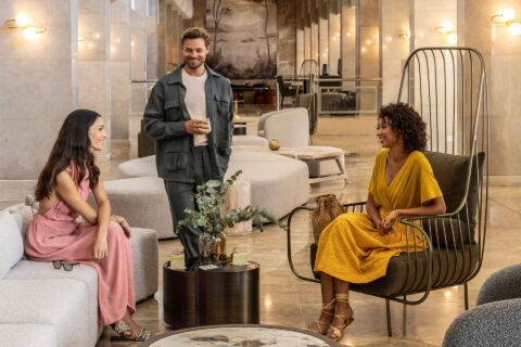 Guests having drinks in Sonata Lounge Bar